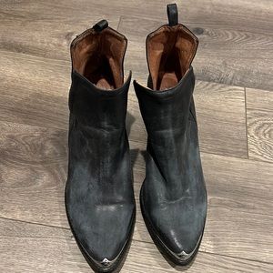 Jeffrey Campbell Cromwell western heeled boot black leather